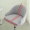 Round Back Dining Chair Cover Slipcovers,Curved Back Chair Cover, Makeup Vanity Chair Cover, Round-Back Accent Chair Cover, Round Back Swivel Chairs Cover For Living Room Lounge Pub Bar(H23,4PCS) view 2