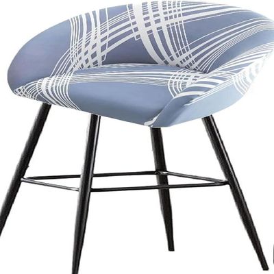 Bar Stools Cover,Short Back Chair Cover, Swivel Chair Slipcovers with Back, Stretch Bar Stool Chair Slipcovers with Round Backs Arms Curved Accent,Counter Bar Stool Cover for Armchair,Kitchen(H14,1PC)