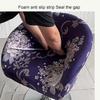 Bar Stools Cover,Short Back Chair Cover, Swivel Chair Slipcovers with Back, Stretch Bar Stool Chair Slipcovers with Round Backs Arms Curved Accent,Counter Bar Stool Cover for Armchair,Kitchen(H14,1PC) view 3