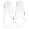 Alipis 4pcs Decorative Glass Candle Covers Simple Candle Glass Shades Windproof Tube Covers view 1