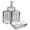Anneome Bathroom Counter Accessories Set Transparent Acrylic Collection with Toothbrush Holder Soap Dispenser Soap Dish and Toothbrush Cup for Use view 1