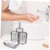 Anneome Bathroom Counter Accessories Set Transparent Acrylic Collection with Toothbrush Holder Soap Dispenser Soap Dish and Toothbrush Cup for Use view 2