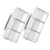 Healvian 2pcs Medicine Chest with Handle, Plastic Compartmented Storage Box view 1