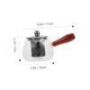 Alipis Glass Teapot Side Handle for Smooth Pouring Stovetop Kettle for Use for Herbal and Medicinal Teas view 2