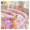 Luxury Solid Color Plush Plush Plush Warm Scrunchy Girls Bedding Set Duvet Cover Set Bed Skirt Pillowcase,Bedding view 1