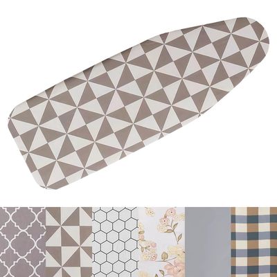 Cotton Ironing Board Cover,35x12in 39x13in 43x13in 47x15in Ironing Board Cover and Pad Standard Size Homes Iron Board Cover Ironing Cover and Pad(Brown,35x12in)