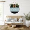 Let It Snow Somewhere Else Door Sign Home Decor Round Wood Wreaths Wall Hanging Sign Farmhouse Porch Sign Front Door Decoration for Housewarming Gift All Seasons Holiday,11In view 3