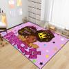 Jiospet African Girl Rugs for Girls Room - Princess Room Decor for Girls Bedroom Decor for Teen Livingroom Floor Rugs, Purple, 3'4' view 1