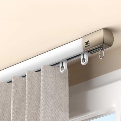 Silent Curtain Track Curtain Rods Ceiling Curtain Track Heavy-Duty Curtains Rails Room Divider Curtain Track Easy Install for Curtains-Living Room Bedroom(White,4.2m(13.8ft))