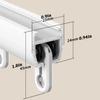 Silent Curtain Track Curtain Rods Ceiling Curtain Track Heavy-Duty Curtains Rails Room Divider Curtain Track Easy Install for Curtains-Living Room Bedroom(White,4.2m(13.8ft)) view 3