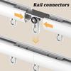 Silent Curtain Track Curtain Rods Ceiling Curtain Track Heavy-Duty Curtains Rails Room Divider Curtain Track Easy Install for Curtains-Living Room Bedroom(White,4.2m(13.8ft)) view 4