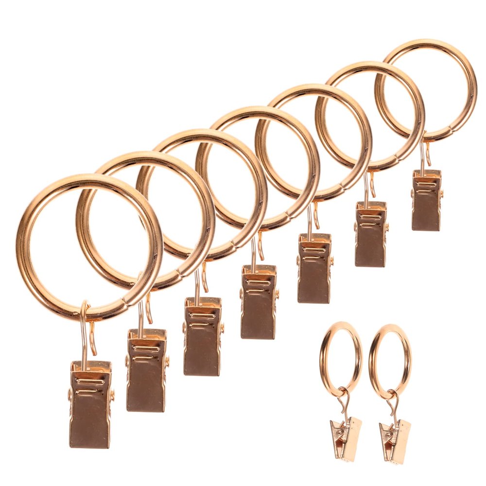 Alipis Metal Curtain Clips with Rings 40pcs Sturdy Drapery Ring Hooks for Curtains Shower Easy Installation Suitable for Home and Office