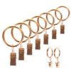 Alipis Metal Curtain Clips with Rings 40pcs Sturdy Drapery Ring Hooks for Curtains Shower Easy Installation Suitable for Home and Office view 1