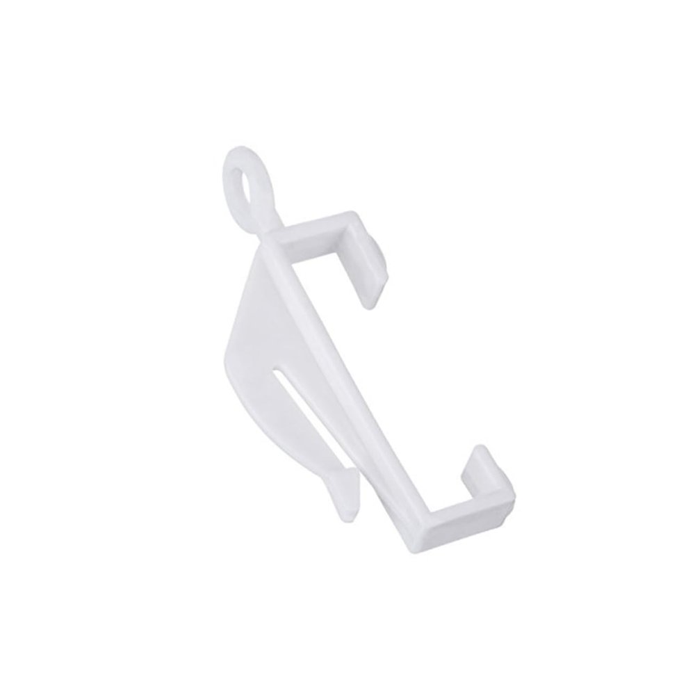 Curtain Track Gliders and Hooks Set 50 Pcs Bean Pleats White Plastic Style