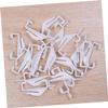 Curtain Track Gliders and Hooks Set 50 Pcs Bean Pleats White Plastic Style view 2