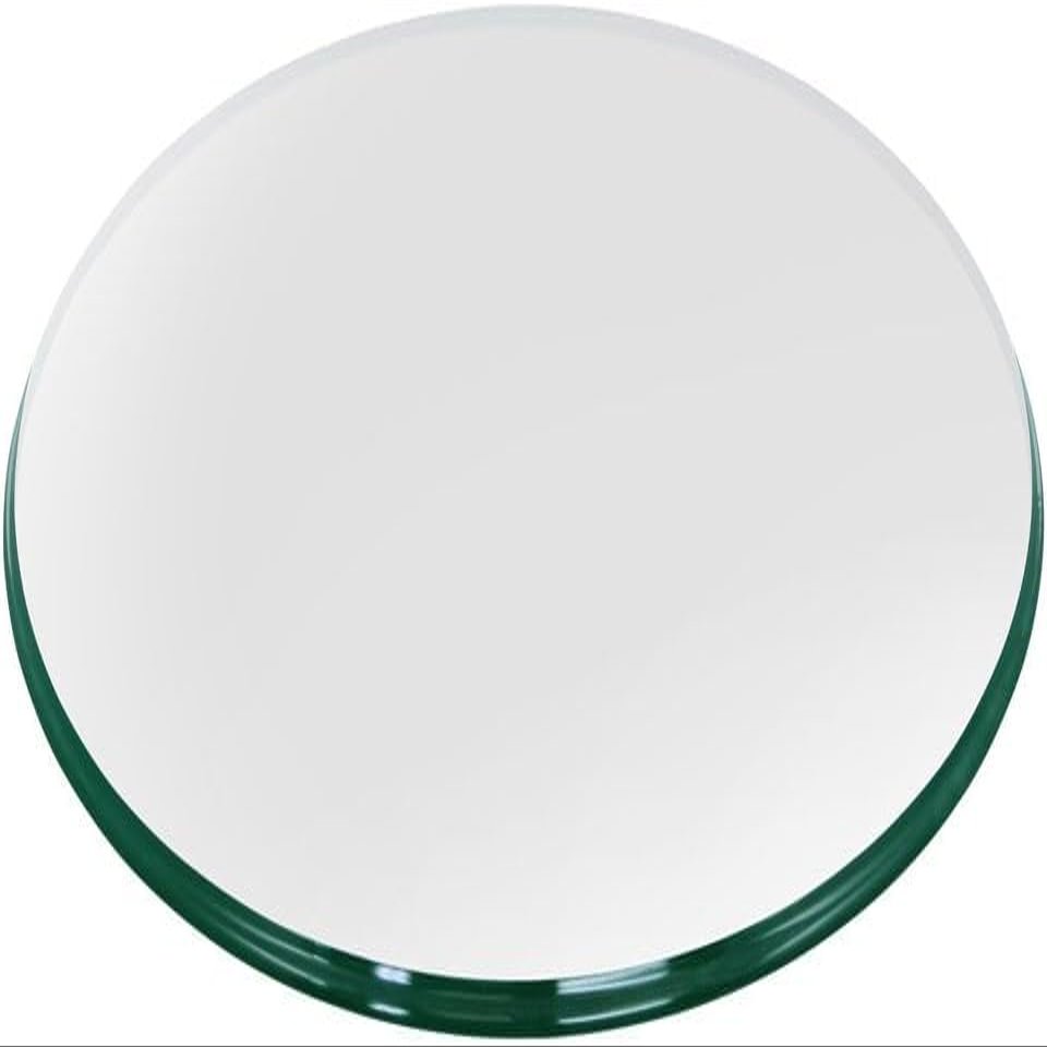 25" Inch Round Glass Table Top - Tempered - 1/2" Thick - Ogee Edge