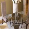 25" Inch Round Glass Table Top - Tempered - 1/2" Thick - Ogee Edge view 2