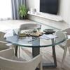 25" Inch Round Glass Table Top - Tempered - 1/2" Thick - Beveled Edge view 2
