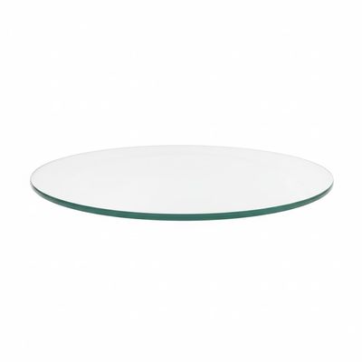 46" Inch Round Glass Table Top - Tempered - 1/2" Thick - Flat Polished Edge