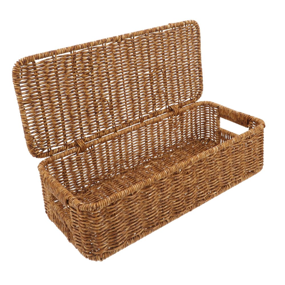ABOOFAN Rattan Storage Bin Woven Basket for Home Desktop Container Natural Aesthetics