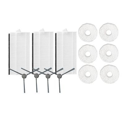 Compatible With Yeedi Mop Station Self-cleaning Robot Replacement Side Brushes Main Brush Filter Dust Box Mop Cleaning Pad Accessories(13PCS Set)