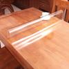 Multi-Size Rectanglar Clear PVC Table Pads Tabletop Runner Crystal Plastic Desk Topper for Office Night Stand Makeup Bedside Tabletop Glass Desktop Cover Mat Wipeable Water Resistant 12x34 Inch view 2