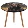 HJKBCV Labrador Retriever Round Tablecloth Elastic Edge Design Table Cover Reversible Waterproof Stain Resistant Table Cover Summer Fall Outdoor Circle Cover for Dining Kitchen Picnic Camping view 1