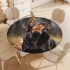 HJKBCV Labrador Retriever Round Tablecloth Elastic Edge Design Table Cover Reversible Waterproof Stain Resistant Table Cover Summer Fall Outdoor Circle Cover for Dining Kitchen Picnic Camping view 4