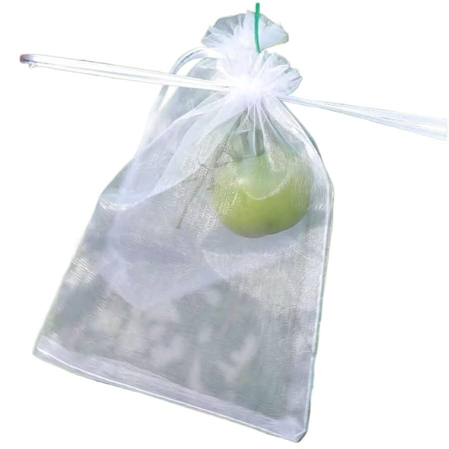 100pcs High-Density Nylon Mesh Woven Bags, Fruit Protection BagsPest Barrier for Fruit Trees Veggies Garden(10x15cm)