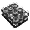 FUNOMOCYA Black Acrylic Shot Glass Holder Tray Set for Bar and Ktv Use view 1