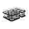 FUNOMOCYA Black Acrylic Shot Glass Holder Tray Set for Bar and Ktv Use view 2