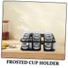 FUNOMOCYA Black Acrylic Shot Glass Holder Tray Set for Bar and Ktv Use view 3