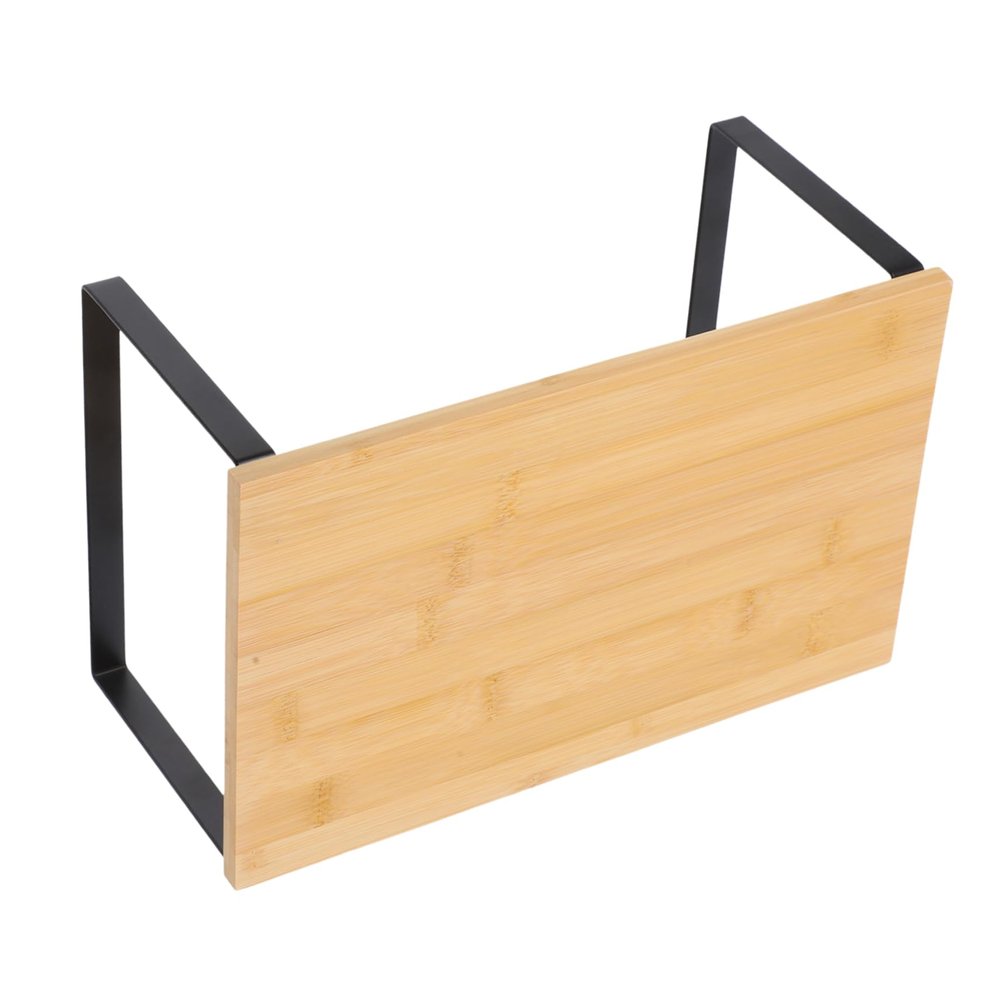 Zerodeko Kitchen Storage Shelf Double Metal Frame Wood Organizer for Countertop Spice and Cup Storage Space-Saving Design for Kitchen and Pantry and Versatile