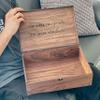 BoxForGift Custom Name Wooden Memory Keepsake box with Lock Personalized Gift for Him, Her, Boyfriend, Girlfriend, Brother, Sister, Father, Mother, Dad, Mom, Groom, Bride for Birthday (Walnut, XS) view 3