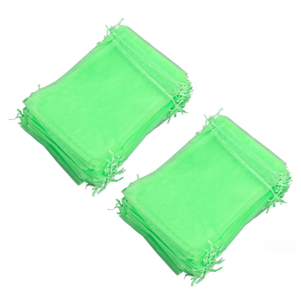 CFTGIW 100PCS Fruit Netting Bag Reusable Garden Mesh Barrier Bag for Pl Flower Fruit Trees G 15x20cm 5.9x7.9in Drawst The Cover Mesh Can Easily to Your This User Fruit BagFruit Netting