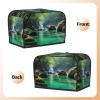2 slice Toaster Cover, Tranquil water Print Bread Machine Covers with Pockets for Kitchen Counter 11.4''x7.9''x7.5'' view 3