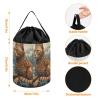Cat in The Waves Toy Storage Drawstring Bags Reusable Organizing Bucket Bags Building Block Storage Bag Travel Bag Case with Visible Top for Building Blocks Tiles Board Game view 2