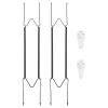2 Pack Plate Hangers for The Wall, Suitable for 11-20 inch Art Plate, Stainless Steel Invisible Heavy Duty Wire Plate Holder with Wall Hooks, Plate Hangers for Displaying Plates, Platter, Dish, Black view 1