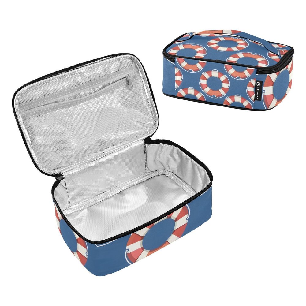 SUABO Swim Rings Lunch Box Insulated Lunch Bag Mini Cooler Back to School Thermal Meal Tote Kit for Kids Adults Office
