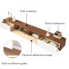 160/200/240CM Floor Standing TV Stand Wide countertops Smooth Finish with Drawers and undermounted Cabinet Door Storage Multi-Scenario use(Wood Color,200 * 24 * 24cm) view 3