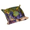Desert Grapes Printed Leather Tray, Four-Corner snap Design, Unfold it into a Square, Suitable for Storing Small Items view 1