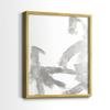 Renditions Gallery Set of 2 Peel & Stick Framed Prints, Watercolor Abstract Wall Art, Textured Silver Brush Strokes Wall Decor, Re-Stickable - Ready to Hang - 11"x14" - GOLD Frame LT586 view 2