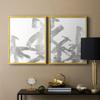 Renditions Gallery Set of 2 Peel & Stick Framed Prints, Watercolor Abstract Wall Art, Textured Silver Brush Strokes Wall Decor, Re-Stickable - Ready to Hang - 11"x14" - GOLD Frame LT586 view 3