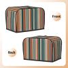 2 slice Toaster Cover, Striped Designs Print Bread Machine Covers with Pockets for Kitchen Counter 11.4''x7.9''x7.5'' view 3
