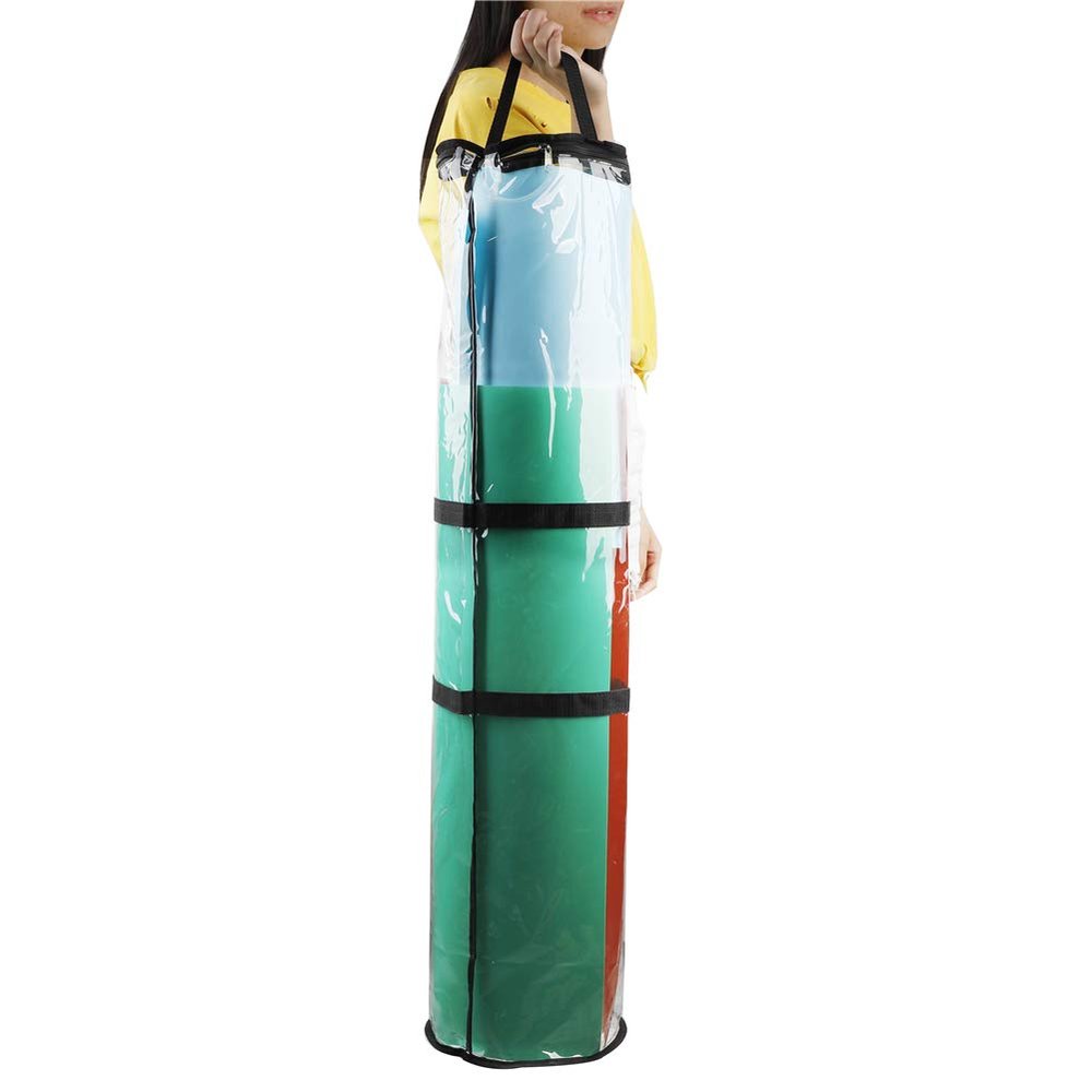 Wrapping Storage Container, Christmas Wrapping Bag with Clear PVC View Window, Duty Zippered Top for 24 Rolls, Moistureproof Storage Solution for Holiday Decorations