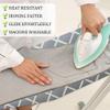Cotton Ironing Board Cover Homes Ironing Board Cover and Pad Elasticated Iron Board Cover,30x13in 49x18in 54x15in Ironing Cover and Pad(Gray Grid,49x18in) view 3
