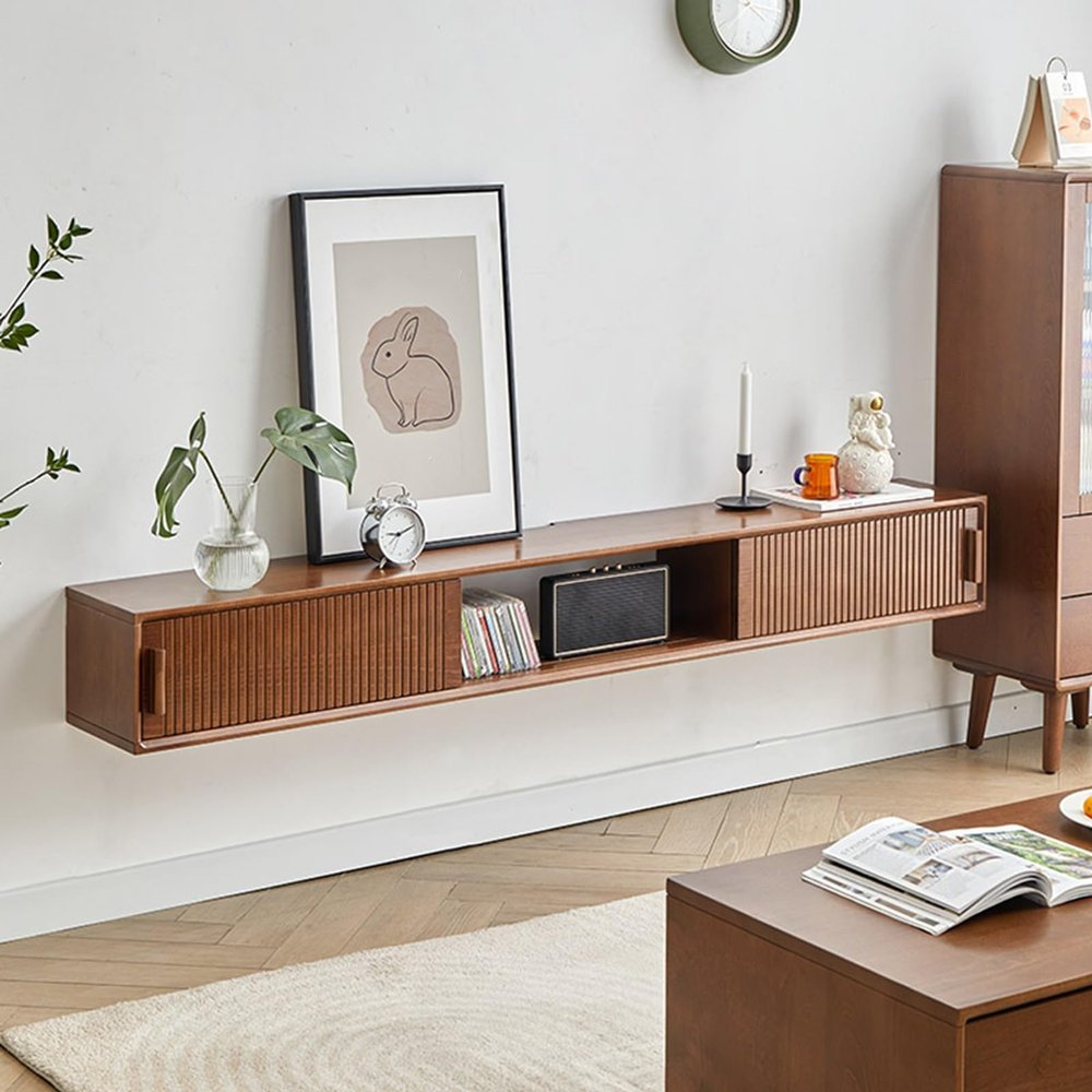 70IN Floating TV Stand,Floating Entertainment Center TV Cabinet,Living Room TV Furnitur,Modern Floating TV Unit,Wall Mounted Audio/Video Shelf,Wall Mounted TV Cabinet with Storage,for 30-65in TV(A)