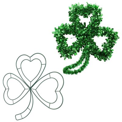 Baluue 2pcs Shamrock Shaped Wreath Frame Wire Wall Hanging Hoops for Patrick's Day Decor for Crafting Wreaths Dream Catchers and Party Decorations