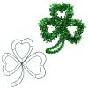Baluue 2pcs Shamrock Shaped Wreath Frame Wire Wall Hanging Hoops for Patrick's Day Decor for Crafting Wreaths Dream Catchers and Party Decorations view 1