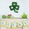 Baluue 2pcs Shamrock Shaped Wreath Frame Wire Wall Hanging Hoops for Patrick's Day Decor for Crafting Wreaths Dream Catchers and Party Decorations view 4